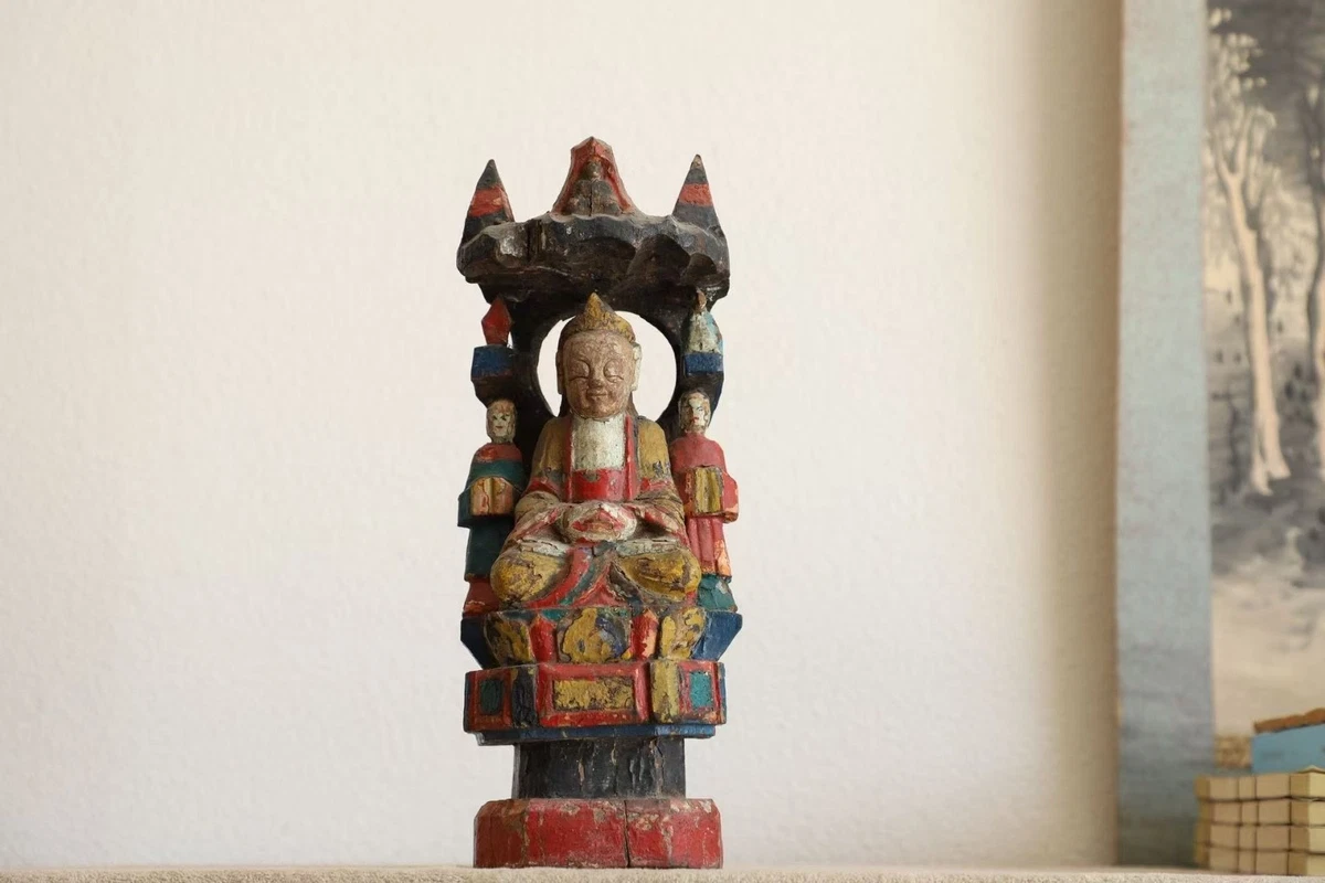 木制1800年以前古董中国佛像和雕像| eBay