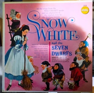 DISNEY LP ALBUM VINYL SNOW WHITE & THE SEVEN DWARFS GOLDEN  RECORDS - RARE COVER - Picture 1 of 2