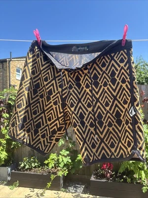 Volcom Swimming Trunks Orange Yellow Black Drawstring Mod-tech Waist 30 Men’s - Image 1 of 4