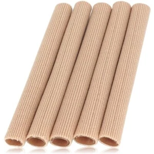 5 Pack Toe Tubes, Fabric Sleeve Protectors with Gel Lining Pad for Men and Women - Picture 1 of 7