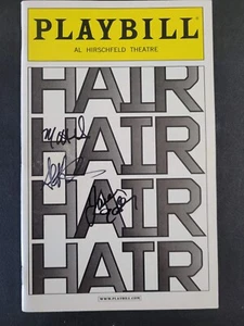 PLAYBILL Magazine HAIR February 2010 AL HIRSCHFELD THEATRE SIGNED Cailan Rose+ - Picture 1 of 3