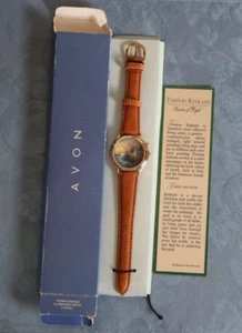 Thomas Kinkade Watch Avon Paperwork Box Bookmark Complete Set Vintage Never Worn - Picture 1 of 9