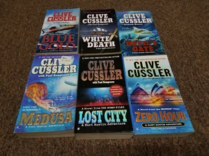 6 Books CLIVE CUSSLER GRAHAM BROWN PAUL KEMPRECOS series KURT AUSTIN NUMA FILES - Foto 1 di 8