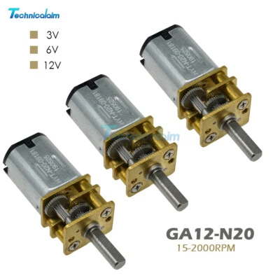 GA12-N20 DC 3V/6V/12V Micro Ingranaggi Elettrici Motore Riduzione Velocità Cambio Metallo