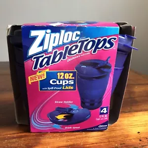 Tazas de mesa Ziplock * Tapas a prueba de derrames * 12 oz * Caño para beber * Soporte para pajita - Imagen 1 de 4