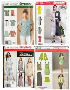 Simplicity Sewing Patterns Dresses Tops Skirts New Assorted Styles Sizes - Picture 1 of 41
