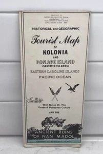 Mapa raro de colección de las islas Kolonia y Ponape Islas Carolinas Orientales Océano Pacífico - Imagen 1 de 16