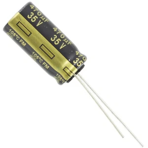 6 x Aluminum Electrolytic Capacitor 470uF 35V 20% 10x20mm FM Radial Panasonic - Picture 1 of 2