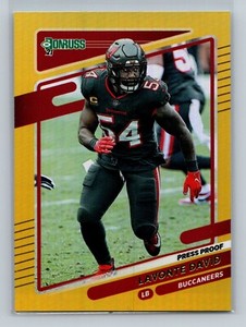2021 Donruss PRESS PROOF LaVonte David ##105 - Tampa bay BUccaneers