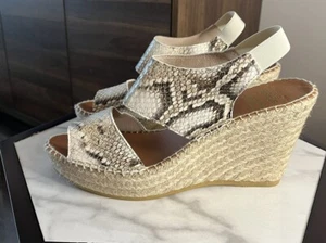 Andre Assous Women’s  Reese High Heel Espadrille Sandals in Snakeskin, 11 - Picture 1 of 7