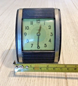 Vintage Art Deco WESTCLOX LA SALLE, Made USA, Travel Alarm Clock. For Repair - Picture 1 of 9