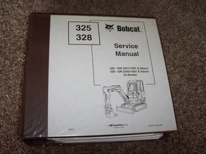 Bobcat Ingersoll Rand 325 328 Excavator Factory Shop Service Repair Manual - Picture 1 of 3