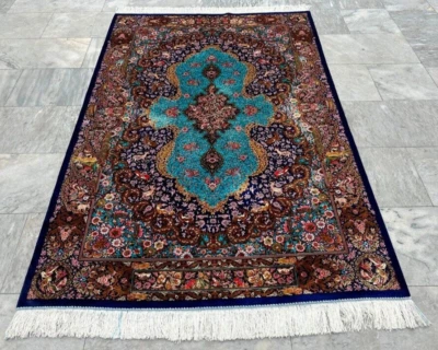 Pictorial Rug Stunning High Quality Hall Way Beautiful Silk Home Decor Rug,4x6ft - Image 1 of 4