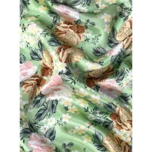 Pastel Green Shamoz Silk Fabric - Picture 1 of 2