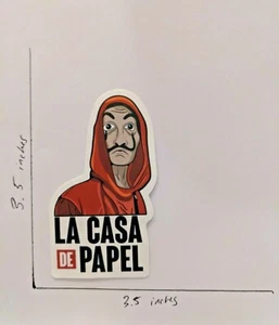 Pegatina de TV Money Heist La Casa de Papel | Máscara Dalí Botella Laptop Calcomanía de vinilo - Imagen 1 de 1