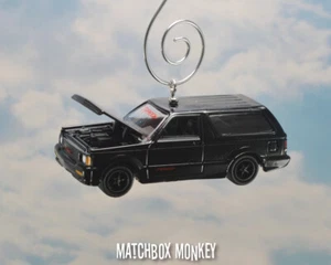 GMC Typhoon Black Custom Christmas Ornament 1/64 Bronco II Jimmy K5 Adorno - Picture 1 of 11