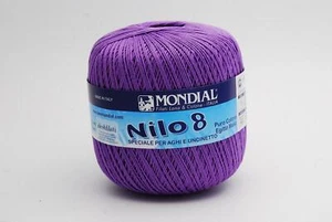 Mondial Nilo Egipcio Algodón Estampados Croché Hilo Talla 8-312 Púrpura - Imagen 1 de 1