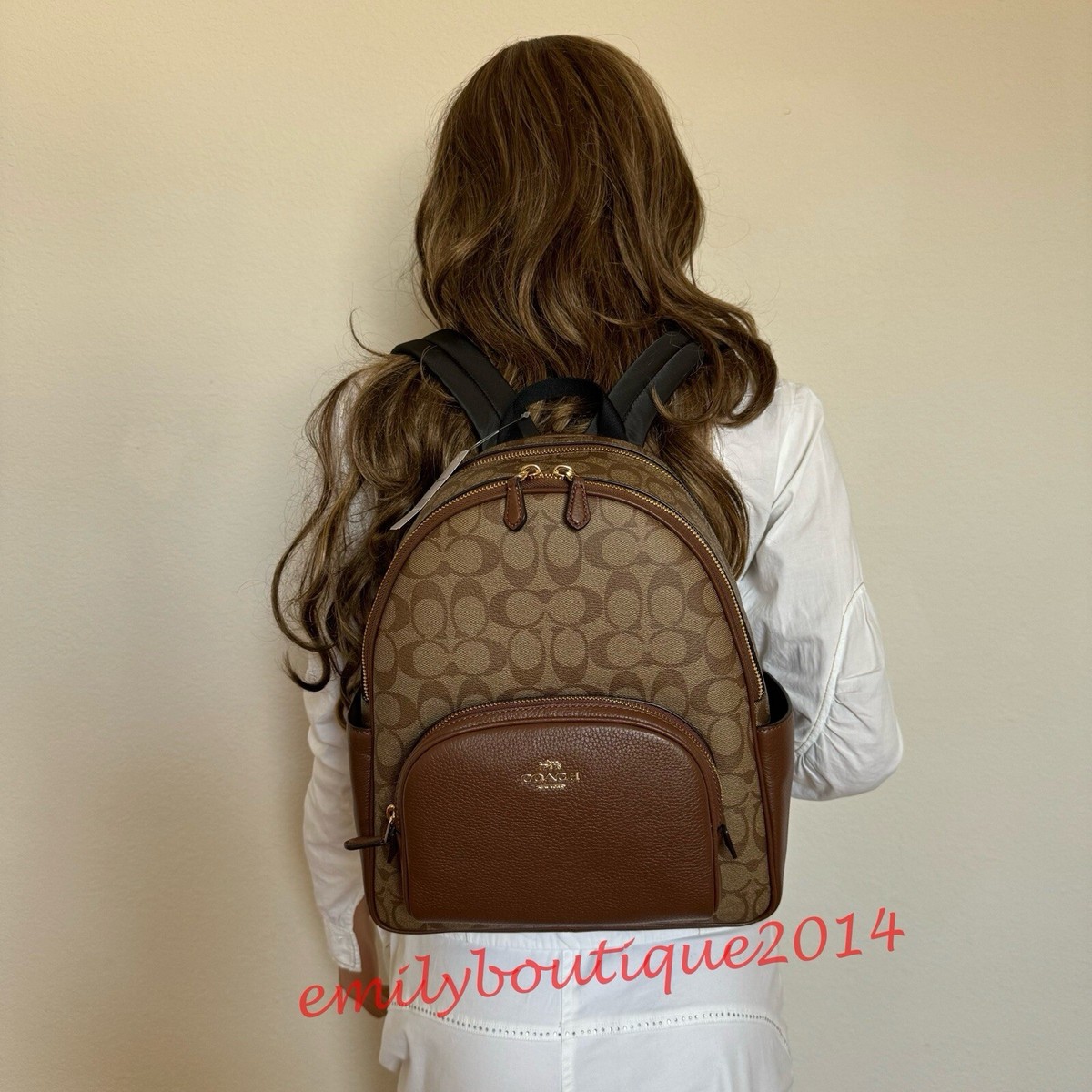 美品【COACH】コーチ　レザー　黒　リュック COACH コーチ リュック レザー ブラック バックパック ゴールド