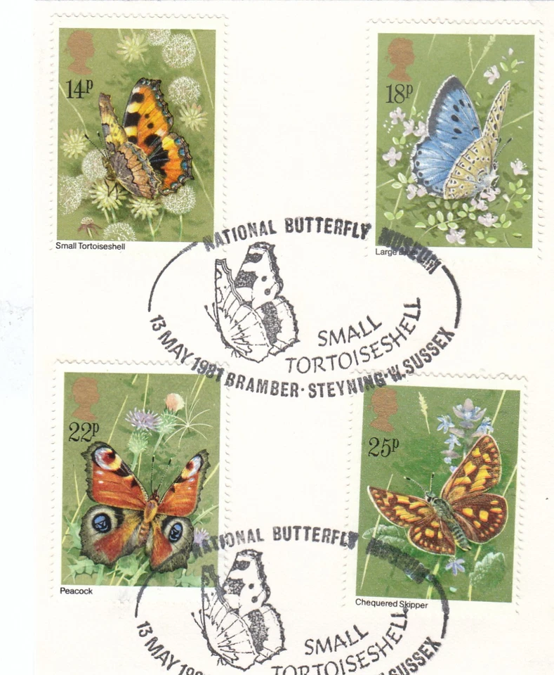 Butterlies Usado Tortoisehell Bramber Steyning Sussex (b) 1981 EN PIEZA (146374) Foto 1 de 1