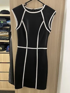 Black Tokito Neoprene Dress Fitted Knee Length Work Corporate. Size 6 - Picture 1 of 3