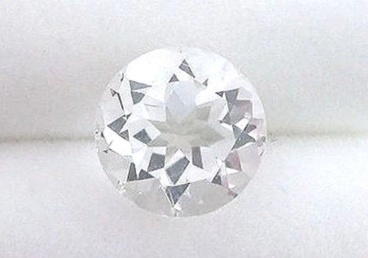 Una piedra preciosa redonda de topacio blanco brillante boliviano natural de 8 mm EBS628  Foto 1 de 1