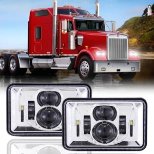 2pcs DOT 4x6" Inch LED Headlights Headlamps Hi-Lo Beam For Kenworth T800 W900 - Bild 1 von 10