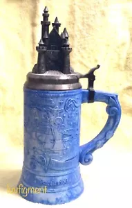 Nueva taza de piedra Disneyland 60 aniversario 11"" castillo azul plástico - Imagen 1 de 6