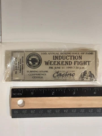 BOXING HALL OF FAME INDUCTION WEEKEND 1999 METAL KEYCHAIN TURNING STONE CASINO Cover