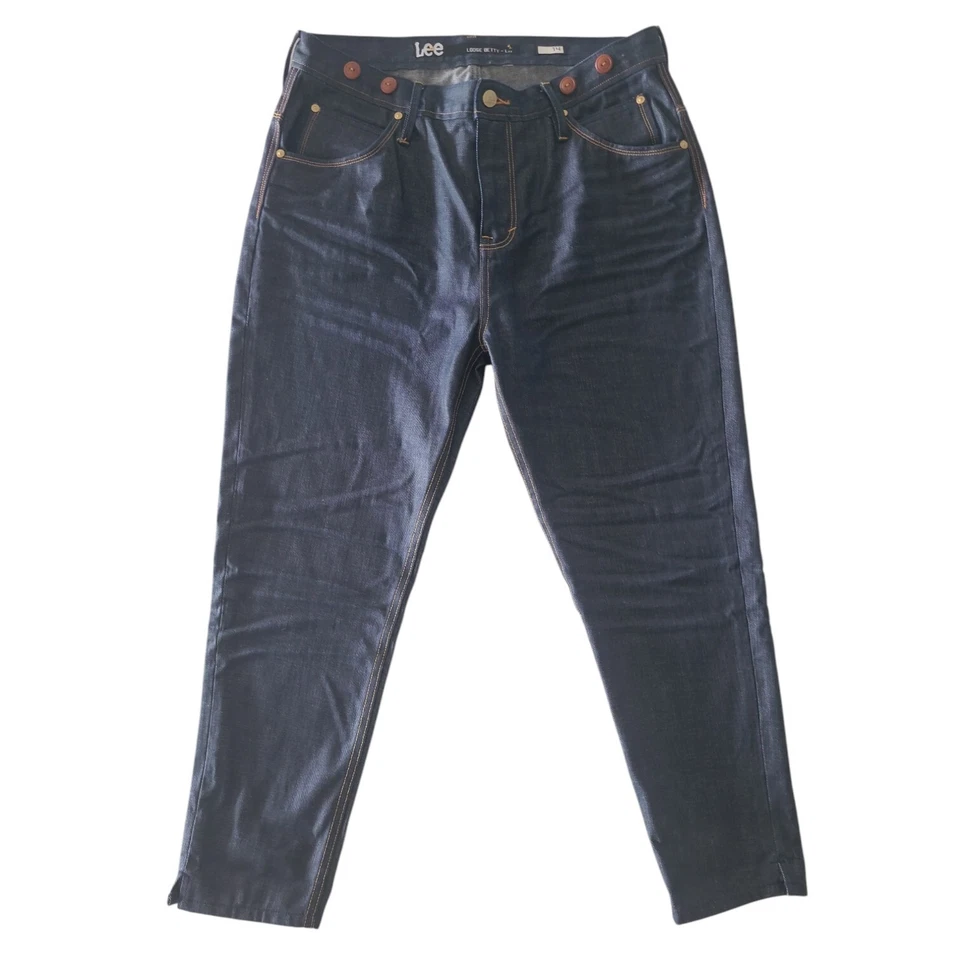 Lee Womens Size 14 Loose Betty With Button Detail- Lxx  Dark Wash Jean - image 1 of 4