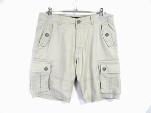 Steve's Jeans Men's Cargo Shorts Size 32 Flat Front Mid Rise Beige Stretch - Picture 1 of 7