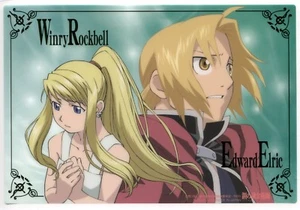 Tablero de lápices mediano Shitajiki Fullmetal Alchemist anime lámina de oro Winry Edward - Imagen 1 de 2