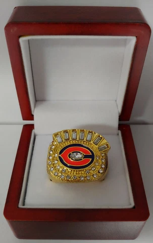 Chicago Bears - 2006 NFC Championship Ring With Wooden Display Box Cover
