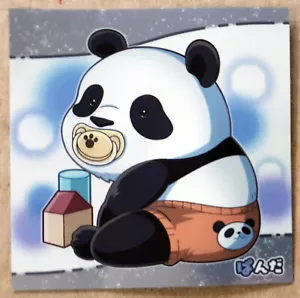 JUJUTSU KAISEN Sticker Baby Panda No. 4-15 Bandai 呪術廻戦 Seal Anime 2" Soother - Picture 1 of 4