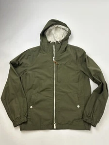J.Crew Jacket Mens Small Green Full Zip Hooded Rain Coat Sportsman’s Outfitters - Picture 1 of 9
