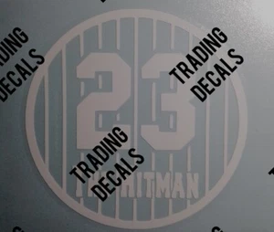 Yankees Retired Number 23 Mattingly "hitman" Decal Sticker Car Truck Laptop! - Picture 1 of 6