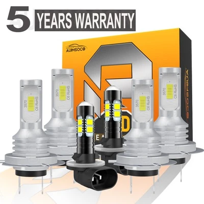 For Kia Sorento Sport Utility 4-Door 2016-2018 LED Headlight Fog Light Bulbs Kit - Image 1 of 4