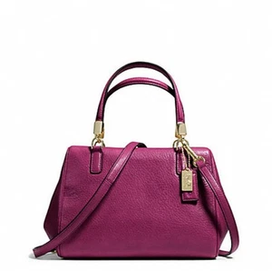 NEW Coach Madison Leather Mini Satchel Crossbody Bag Light Gold Cranberry F49720 - Bild 1 von 24