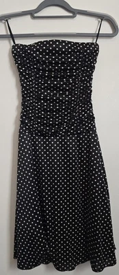 Vestido midi vintage para mujer Ruby Rox sin tirantes a lunares pequeño retro pinup Y2K Foto 1 de 4