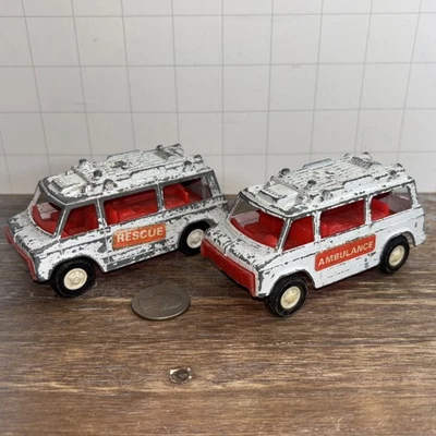 Lote De 2 Furgonetas De Juguete Tootsie Diecast De Colección Ambulancia Y Rescate Foto 1 de 4