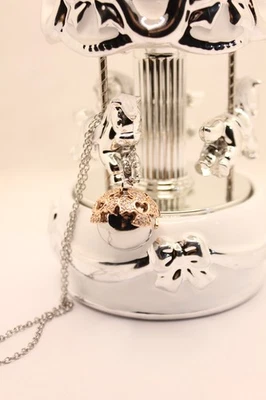 CHIAMA ANGELI COLLANA ACCIAIO ANGELI  RODIATO DORATO ZIRCONI BIANCHI CM 80-90 - Immagine 1 di 3