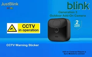 Blink Outdoor 1080p HD Wireless Add-On Überwachungskamera - 2 Jahre Garantie + CCTV - Bild 1 von 6