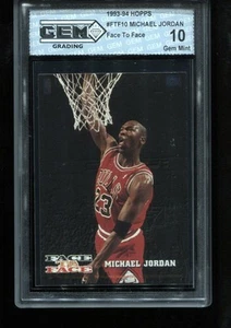 Michael Jordan 1993-94 Hoops Face To Face #FTF-10 Chicago Bulls HOF GEM MINT 10 - Picture 1 of 2