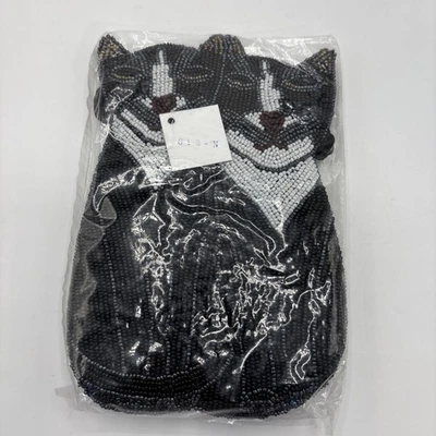 Bolso de Mano Gato Figura Cuentas Novedad Sin Marca Nuevo (M/dos gatos 313-N) Foto 1 de 4