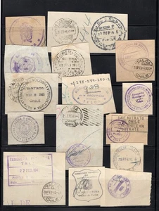 CHILE Stempel Fiskale einige Bessere schöne Lote L2 - Bild 1 von 1