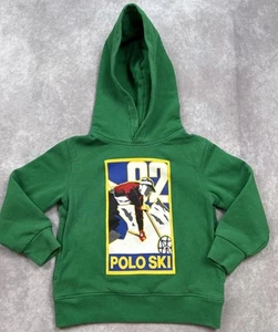 Polo Ralph Lauren Kids 4T Hoodie Skier Polo Ski Green Fleece Snow School Play - Picture 1 of 24