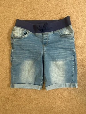 Pantalones Cortos Arizona Jean Niñas 16 Bermudas Pantalones Cortos Medio Lavado Cintura Elástica Elastizados Foto 1 de 4