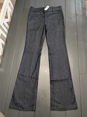 Ann Taylor DEVIN Flare Leg Jeans, Cotton, Dark Blue Size 10 TALL / LONG NWT - Image 1 of 4