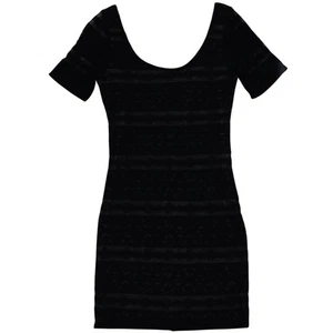 Mini Vestido Abercrombie & Fitch Azul Marino Encaje Bodycon Forro Gris Talla M - Imagen 1 de 8