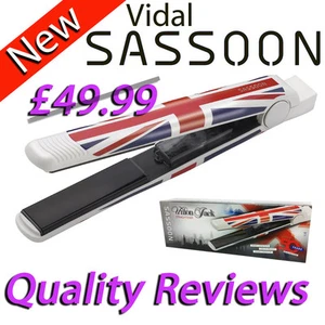 ALISADOR DE CABELLO UNION JACK VIDAL SASSOON VSST2964UK CERÁMICA TURMALINA IÓNICA - Imagen 1 de 12