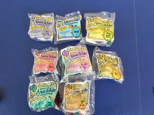 1992 Mcdonalds Happy Meal Toy Snow White & the 7 Dwarfs NEW Complete Set of 8 + - Picture 1 of 2